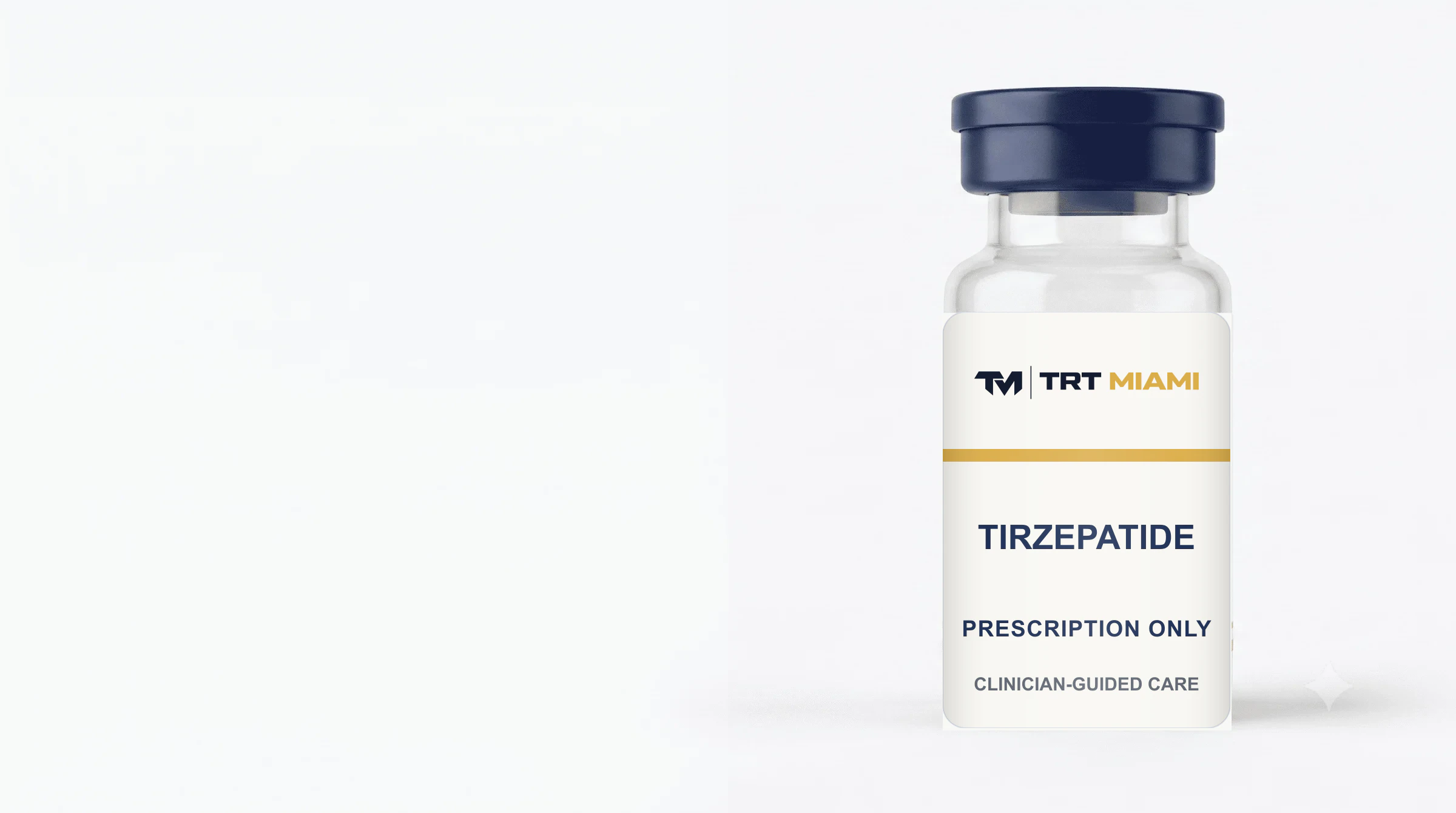 TRT Miami Tirzepatide prescription vial for clinician-guided weight management